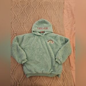 Kids Minty Blue Fuzzy Sweater Betsey Johnson